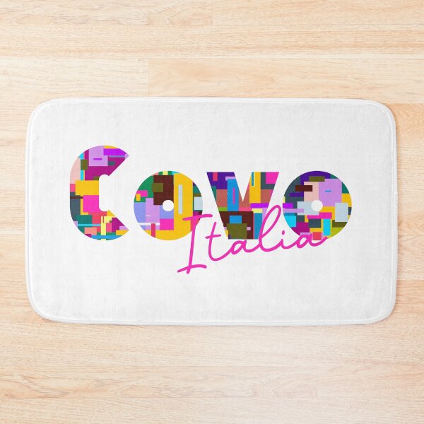 Item preview, Covo, Bergamo, Italy, Italia, colorful typography design for travellers designed and sold by Wanderful-roads.