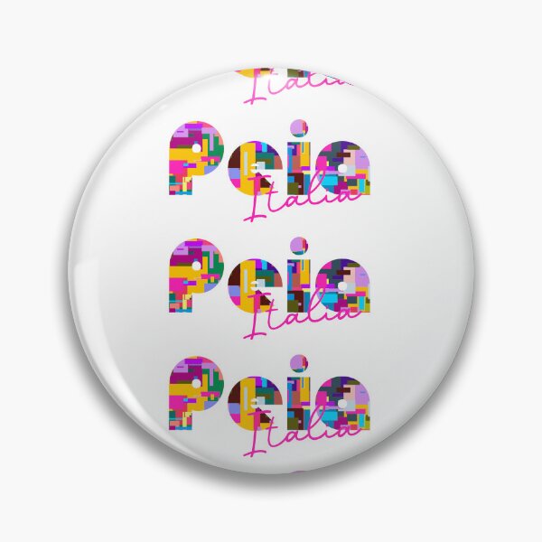 Item preview, Peia, Bergamo, Italy, Italia, colorful typography design for travellers designed and sold by Wanderful-roads.