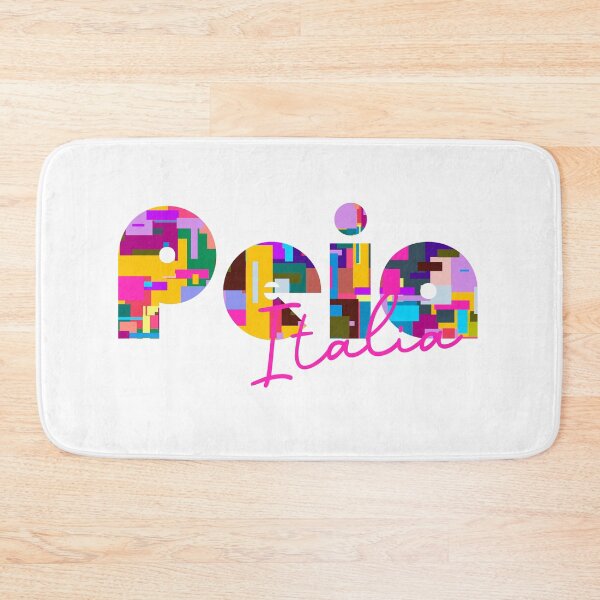 Item preview, Peia, Bergamo, Italy, Italia, colorful typography design for travellers designed and sold by Wanderful-roads.