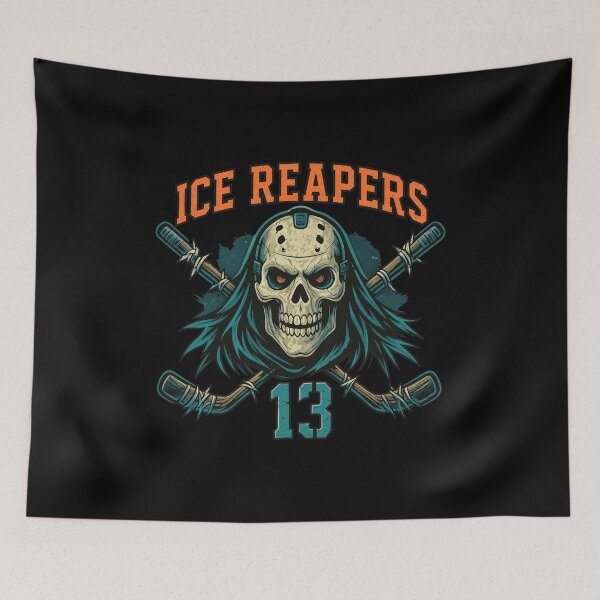 Item preview, Ice Reapers Skull Hockey Mask Grim Reaper 13 Art designed and sold by JOHMONS15.