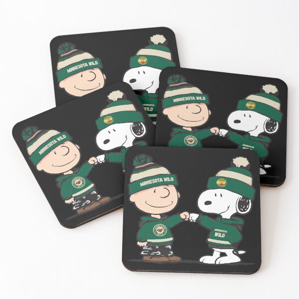 Item preview, Charlie Brown and Snoopy Minnesota Wild fist bump designed and sold by JOHMONS15.