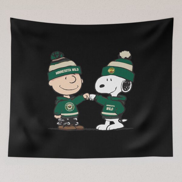 Item preview, Charlie Brown and Snoopy Minnesota Wild fist bump designed and sold by JOHMONS15.