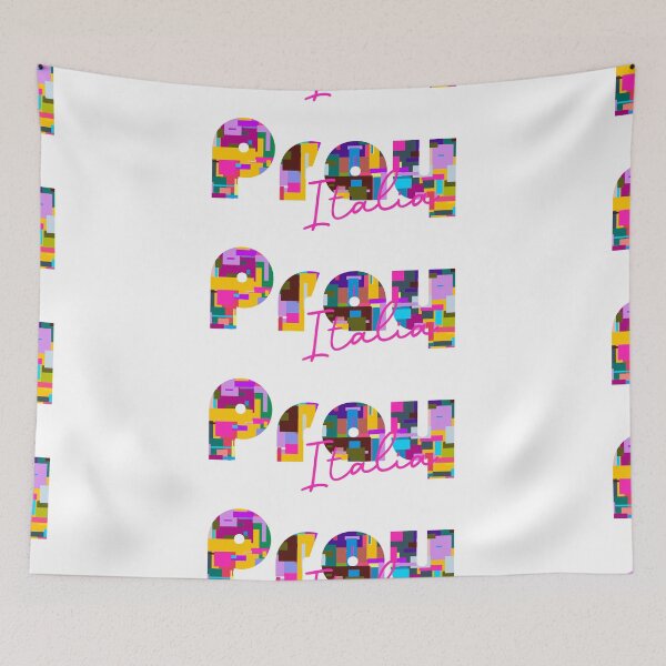 Item preview, Pray, Biella, Italy, Italia, colorful typography design for travellers designed and sold by Wanderful-roads.