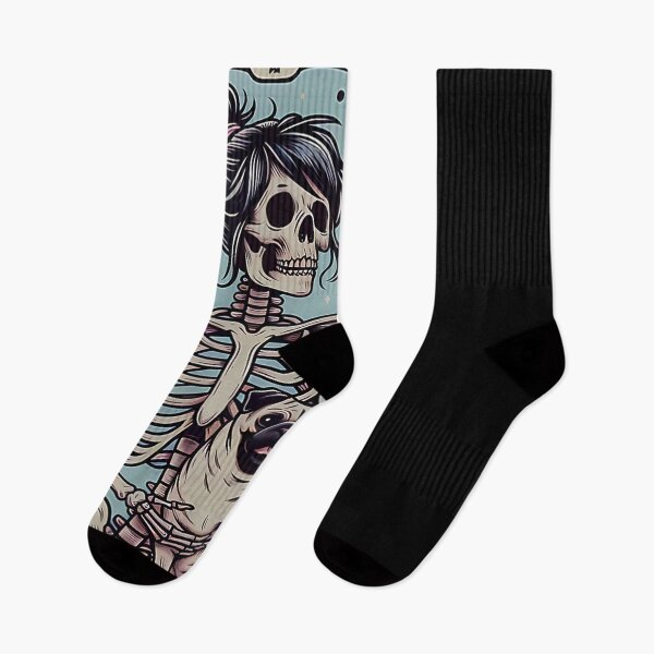Item preview, Funny Skeleton Halloween Pug Mom Tarot Card Witchy Vibes  designed and sold by Daisy Grimes.
