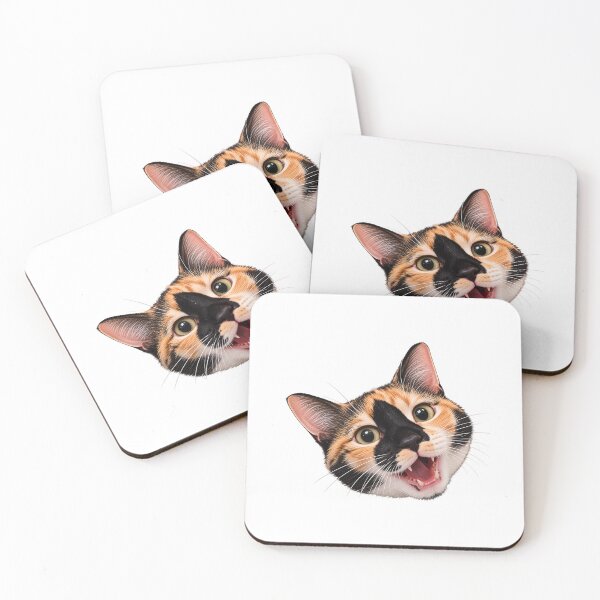Item preview, OMG! – Funny Surprised Calico Cat Face designed and sold by House of Vardit.