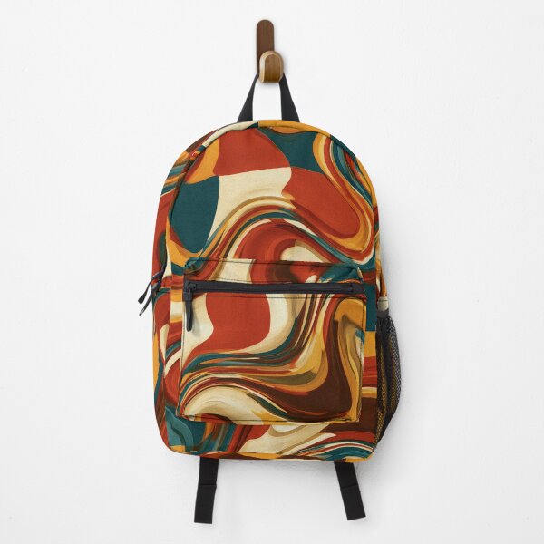Item preview, Teal, Rust & Mustard Melted Psychedelic Checkerboard designed and sold by AlfiB.