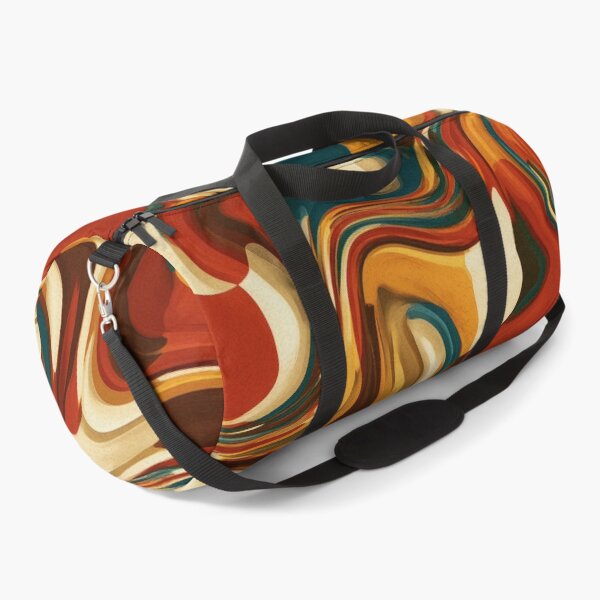 Item preview, Teal, Rust & Mustard Melted Psychedelic Checkerboard designed and sold by AlfiB.