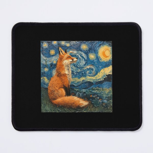 Item preview, Fox In Starry Night Van Gogh designed and sold by ventoilen368.