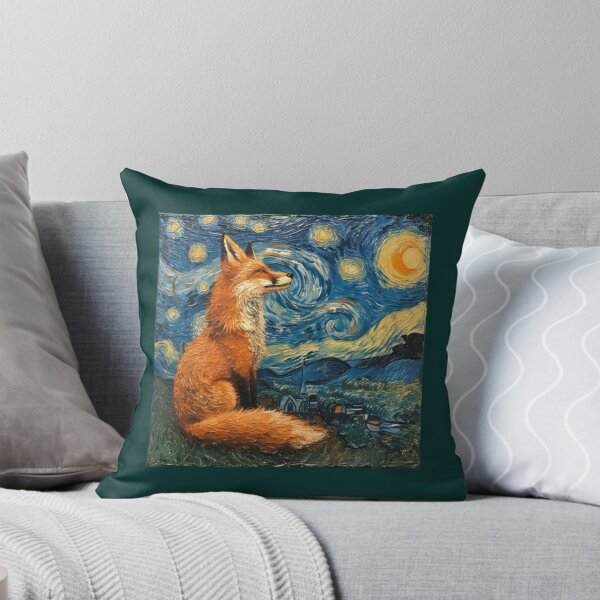 Item preview, Fox In Starry Night Van Gogh designed and sold by ventoilen368.
