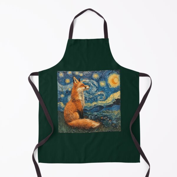 Item preview, Fox In Starry Night Van Gogh designed and sold by ventoilen368.