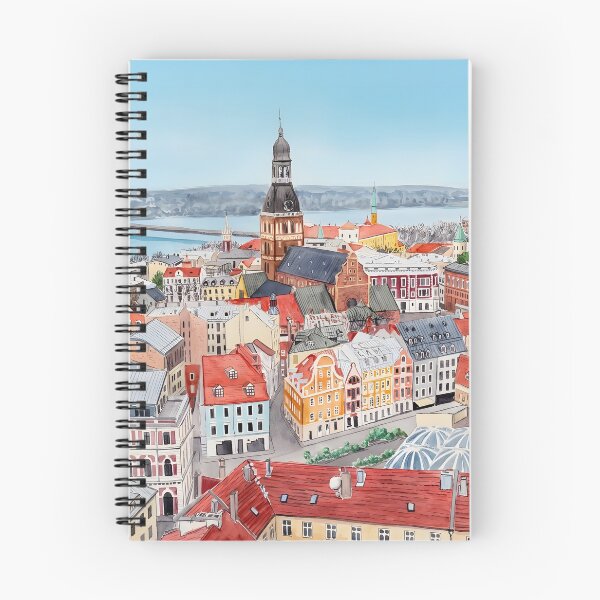 Item preview, Riga Watercolor Skyline – Latvia Travel Wall Art designed and sold by POSTERIOCREW.
