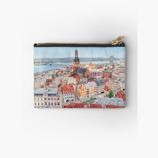 Item preview, Riga Watercolor Skyline – Latvia Travel Wall Art designed and sold by POSTERIOCREW.