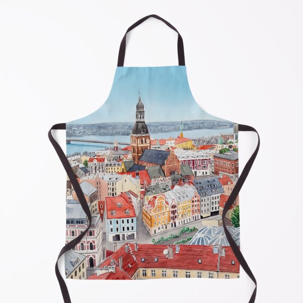 Item preview, Riga Watercolor Skyline – Latvia Travel Wall Art designed and sold by POSTERIOCREW.