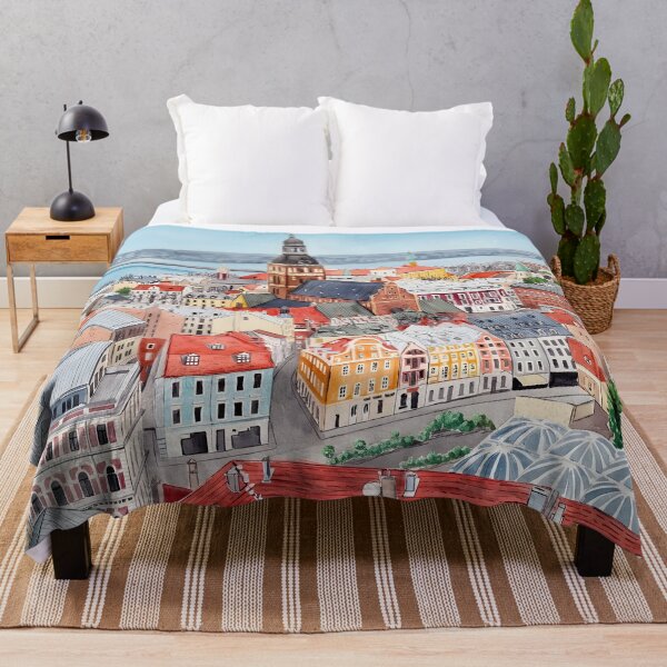 Item preview, Riga Watercolor Skyline – Latvia Travel Wall Art designed and sold by POSTERIOCREW.