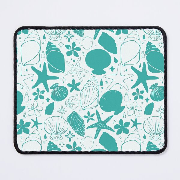 Item preview, Tropical Turquoise Shells Pattern designed and sold by Sagi Jane Art.