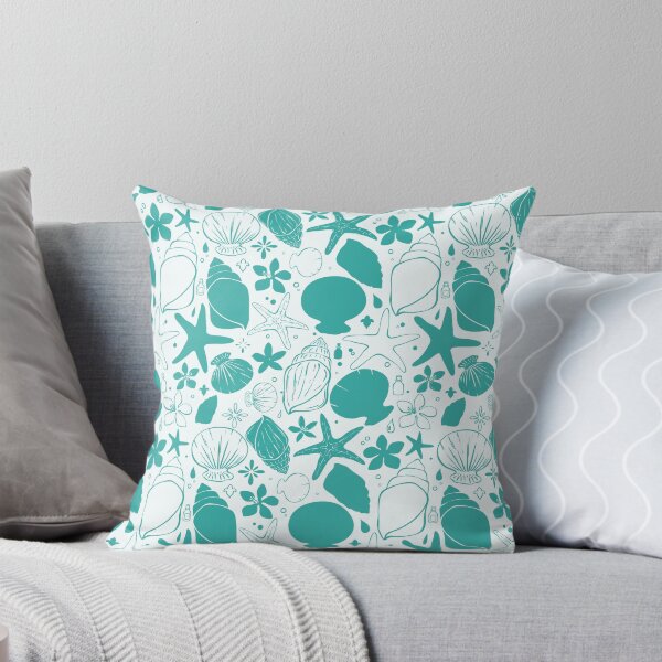 Item preview, Tropical Turquoise Shells Pattern designed and sold by Sagi Jane Art.