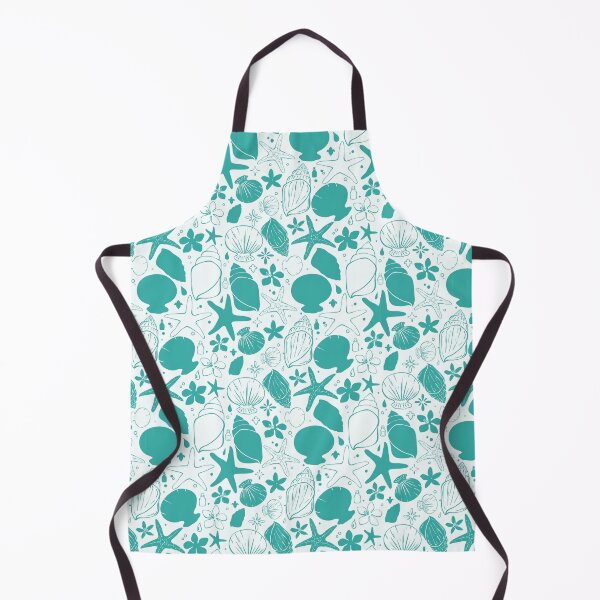 Item preview, Tropical Turquoise Shells Pattern designed and sold by Sagi Jane Art.