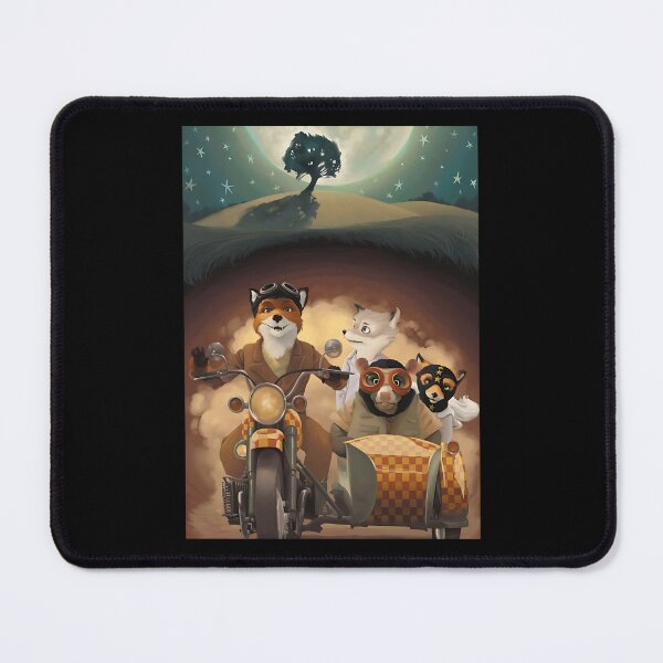 Item preview, Foxes Riding Motorcycle Night Scene designed and sold by ventoilen368.