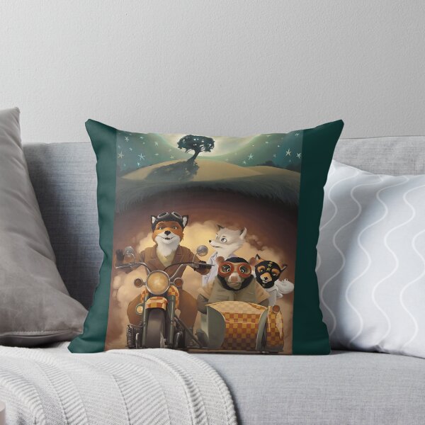 Item preview, Foxes Riding Motorcycle Night Scene designed and sold by ventoilen368.