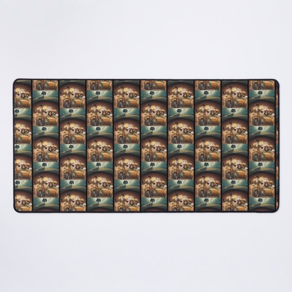 Item preview, Foxes Riding Motorcycle Night Scene designed and sold by ventoilen368.