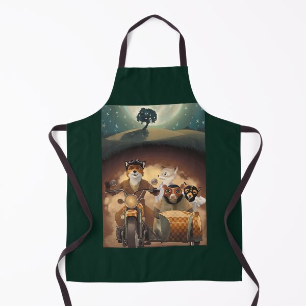 Item preview, Foxes Riding Motorcycle Night Scene designed and sold by ventoilen368.