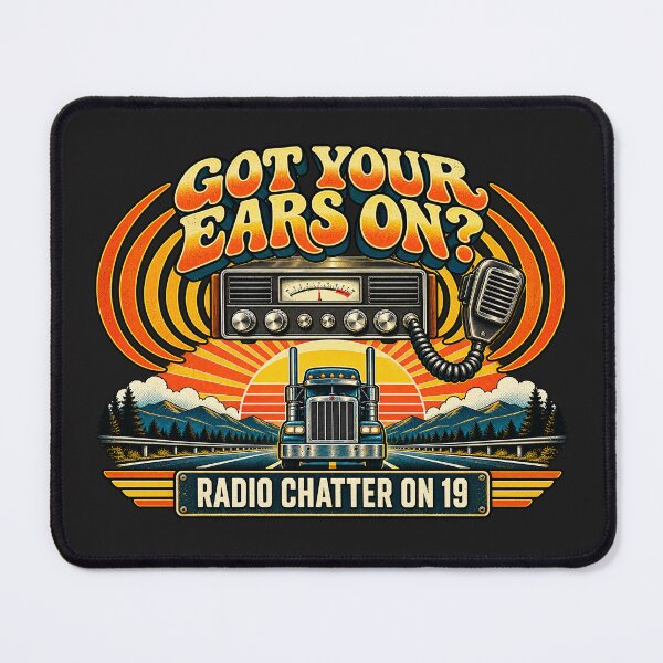 Item preview, Got Your Ears On Radio Chatter On 19 - Vintage 70s Trucker Art designed and sold by NomadForge.