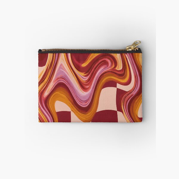 Item preview, Burgundy, Pink & Mustard Melted Checkerboard designed and sold by AlfiB.