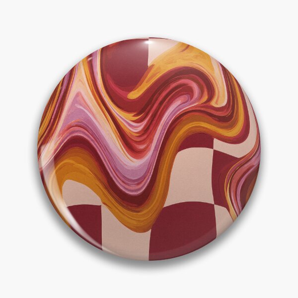 Item preview, Burgundy, Pink & Mustard Melted Checkerboard designed and sold by AlfiB.