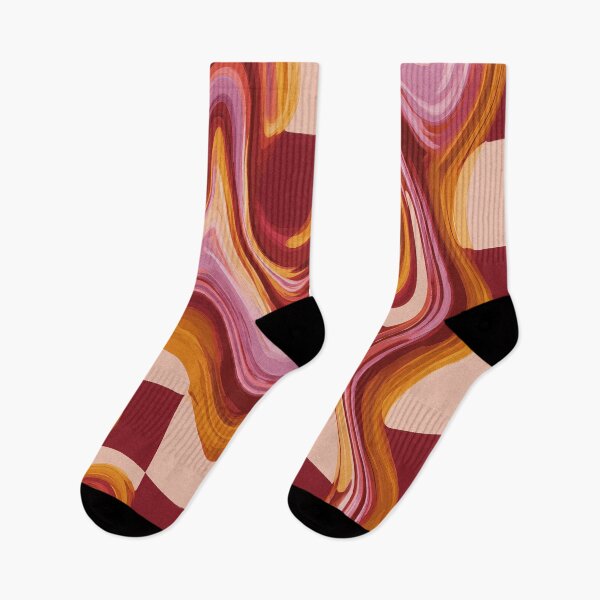 Item preview, Burgundy, Pink & Mustard Melted Checkerboard designed and sold by AlfiB.