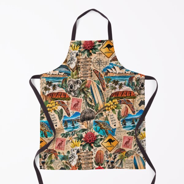 Item preview, Vintage Australia Travel Scrapbook Collage Outback Sydney Surf designed and sold by MetaModel Editions.