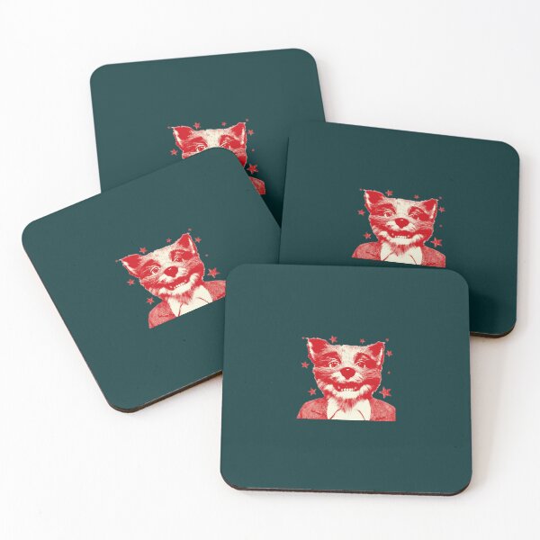 Item preview, Red Linocut Fox Block Print designed and sold by ventoilen368.