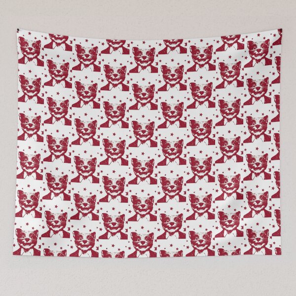 Item preview, Red Stencil Graffiti Fox Face designed and sold by ventoilen368.