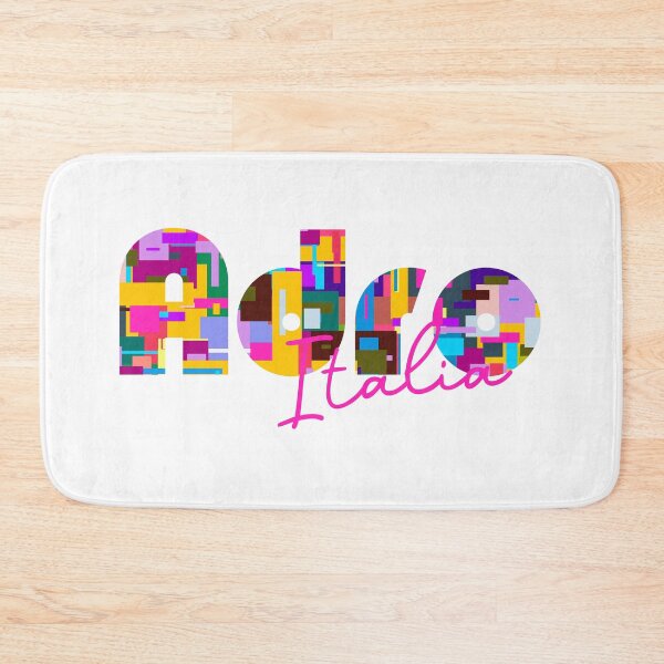Item preview, Adro, Brescia, Italy, Italia, colorful typography design for travellers designed and sold by Wanderful-roads.