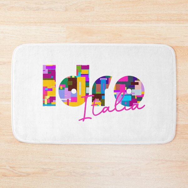 Item preview, Idro, Brescia, Italy, Italia, colorful typography design for travellers designed and sold by Wanderful-roads.