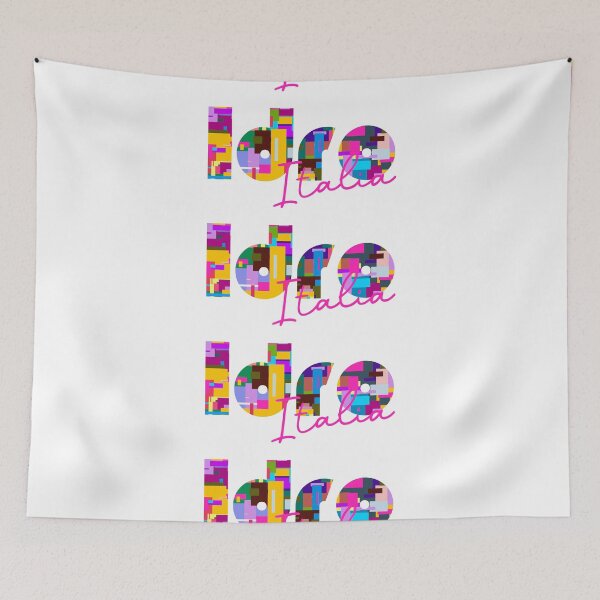 Item preview, Idro, Brescia, Italia, diseño tipográfico colorido para viajeros designed and sold by Wanderful-roads.