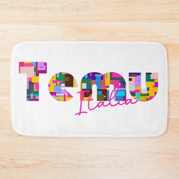 Item preview, Temù, Brescia, Italy, Italia, colorful typography design for travellers designed and sold by Wanderful-roads.
