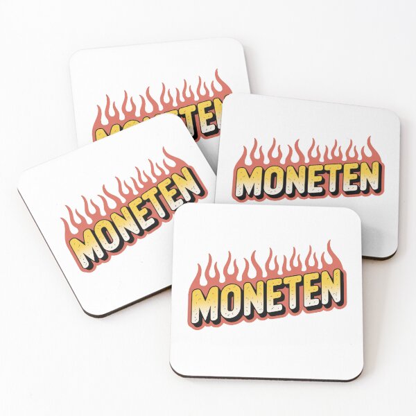 Item preview, Moneten – Retro Flammen Schriftzug Slang Streetwear Design designed and sold by LoFizzy.