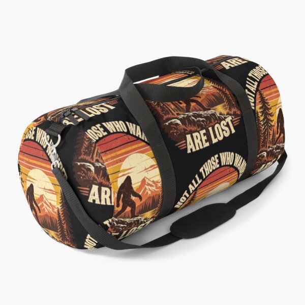 Item preview, Not All Those Who Wander Are Lost Bigfoot Hiking Retro Sunset Design designed and sold by EmmaSchaffer1.
