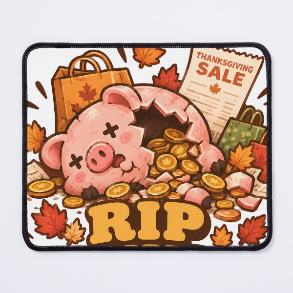 Item preview, RIP Savings Funny Piggy Bank Thanksgiving Sale Black Friday designed and sold by ianm1028.