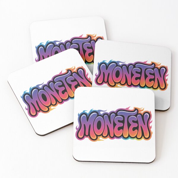 Item preview, Moneten – Retro Flammen Schriftzug Slang Streetwear Design designed and sold by LoFizzy.