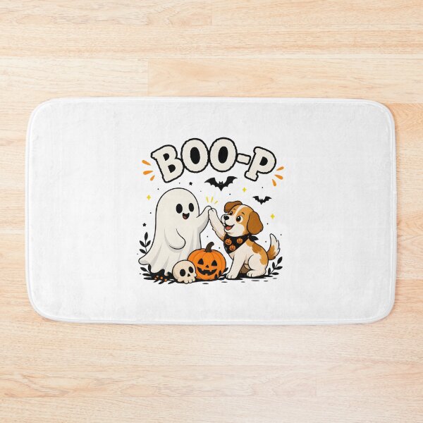 Item preview, Cute Ghost Dog High Five Boo-P Halloween Art designed and sold by OlyvieArt.