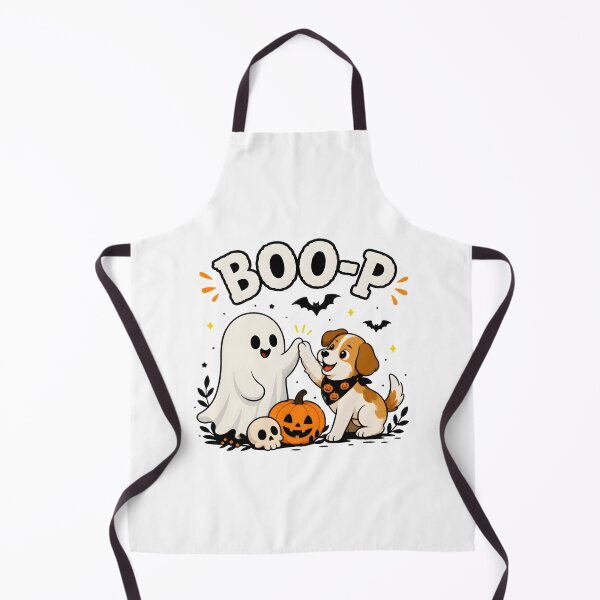 Item preview, Cute Ghost Dog High Five Boo-P Halloween Art designed and sold by OlyvieArt.