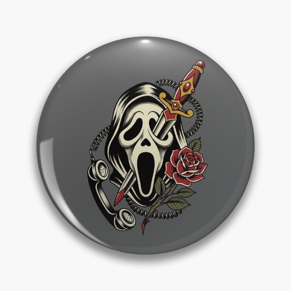 Item preview, Slasher Mask Halloween Tattoo designed and sold by Fictional Ink Society.