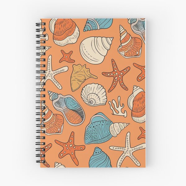 Item preview, Retro Seashell and Starfish Coastal Pattern designed and sold by NatArtSA.