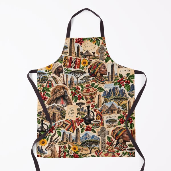 Item preview, Ethiopia Cultural Travel Scrapbook Collage Lalibela Coffee Heritage designed and sold by MetaModel Editions.