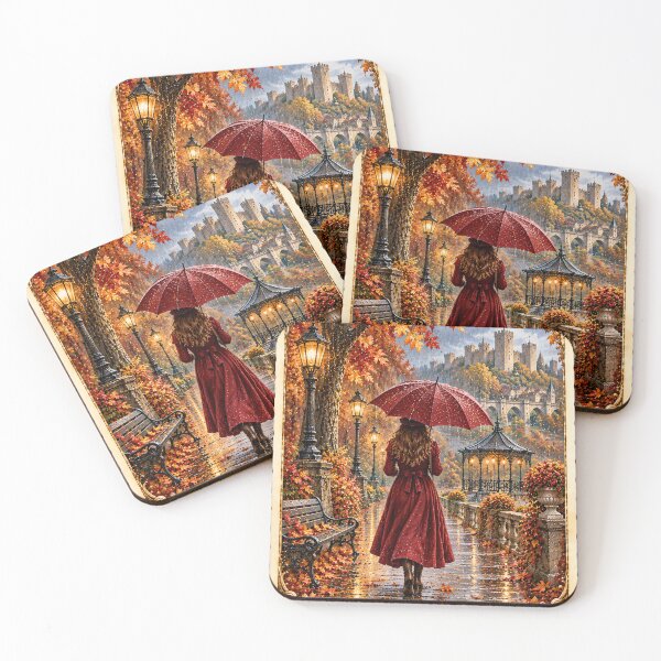 Item preview, Stamps of women in the rain designed and sold by PIERREetMAILLES.
