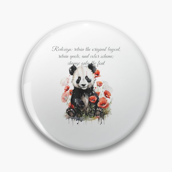 Item preview, Cute Panda with Poppies Watercolor Art designed and sold by CHAREEMAN.