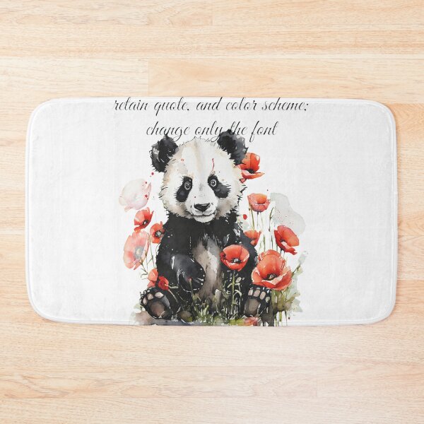 Item preview, Cute Panda with Poppies Watercolor Art designed and sold by CHAREEMAN.