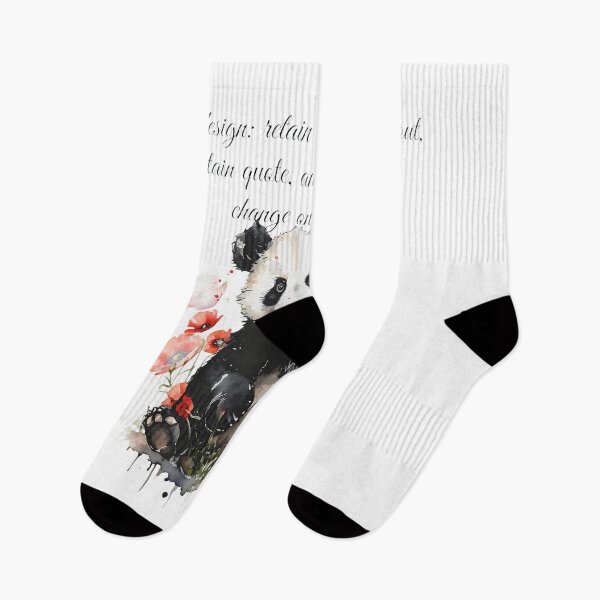 Item preview, Cute Panda with Poppies Watercolor Art designed and sold by CHAREEMAN.