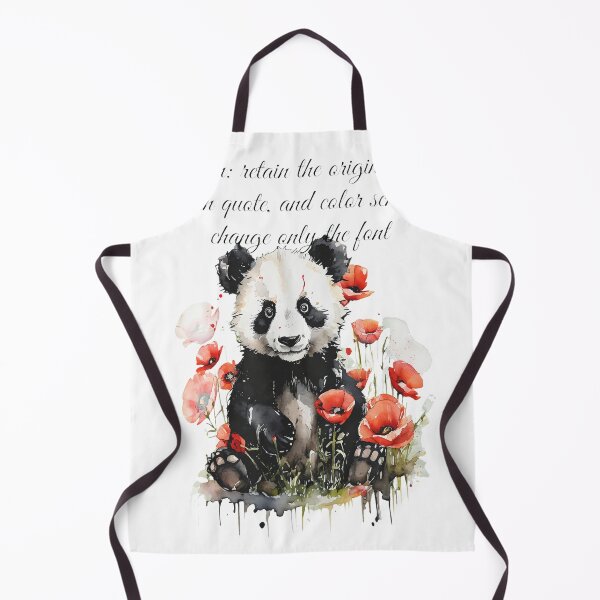 Item preview, Cute Panda with Poppies Watercolor Art designed and sold by CHAREEMAN.